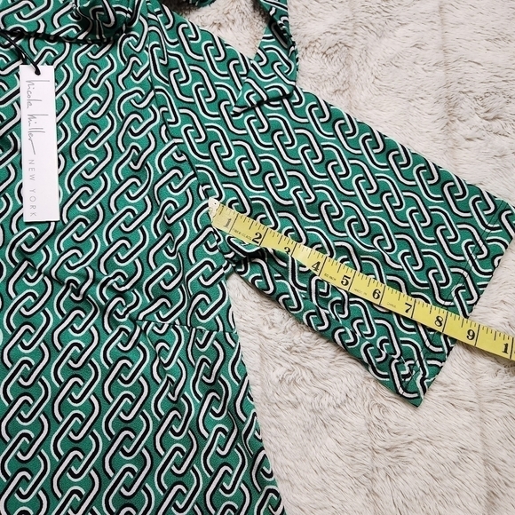 Dress knee length V-neck with tie short sleeves Size 2X NICOLE MILLER NWT - Picture 15 of 15